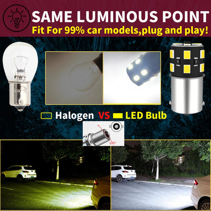 2pcs 1156 BA15S P21W Led Back Up Lamp Bulb Reverse LightFor Nissan Terrano X-Trail Navara NP300 D23 D40 Pathfinder 3 Almera 1 2 Tuck's Performance