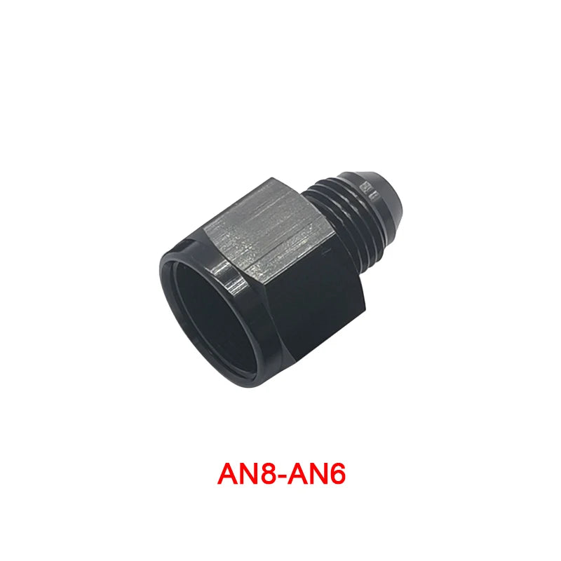 Jiax Black Aluminum AN4 AN8 AN6 1/8NPT Female to AN 3 AN6 AN8 AN10 Male Flare Adapter Fitting Reducer Tuck's Performance