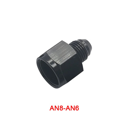 Jiax Black Aluminum AN4 AN8 AN6 1/8NPT Female to AN 3 AN6 AN8 AN10 Male Flare Adapter Fitting Reducer Tuck's Performance