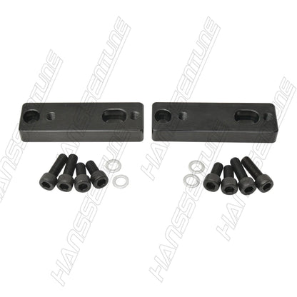 Sway bar spacer plates fitted to Hilux N80 chassis