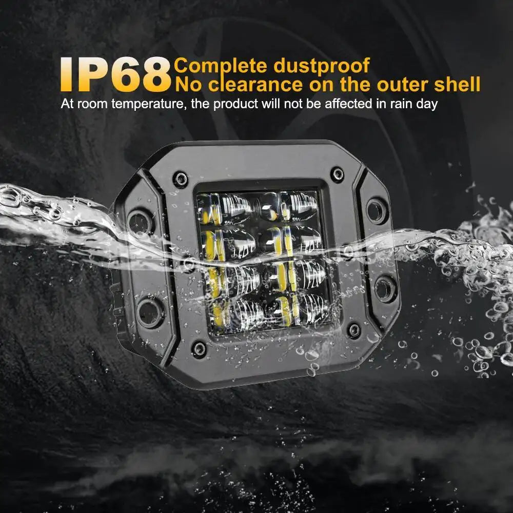 IP68 waterproof flush mount LED pod light