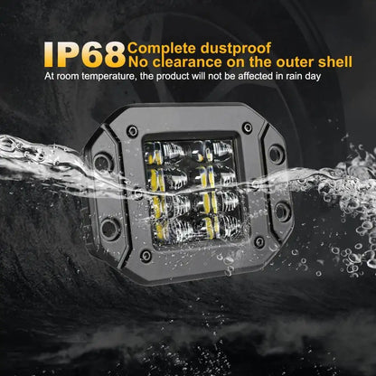 IP68 waterproof flush mount LED pod light