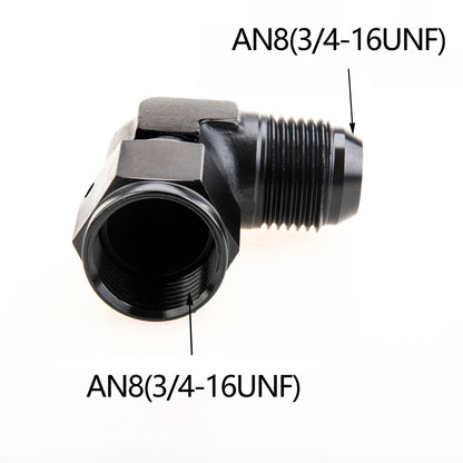 1Pc Aluminum AN6 AN8 AN10 Male To AN Female 90 Degree Swivel Coupler Union Apapters Fitting Fuel Oil Transformation Fittings Tuck's Performance