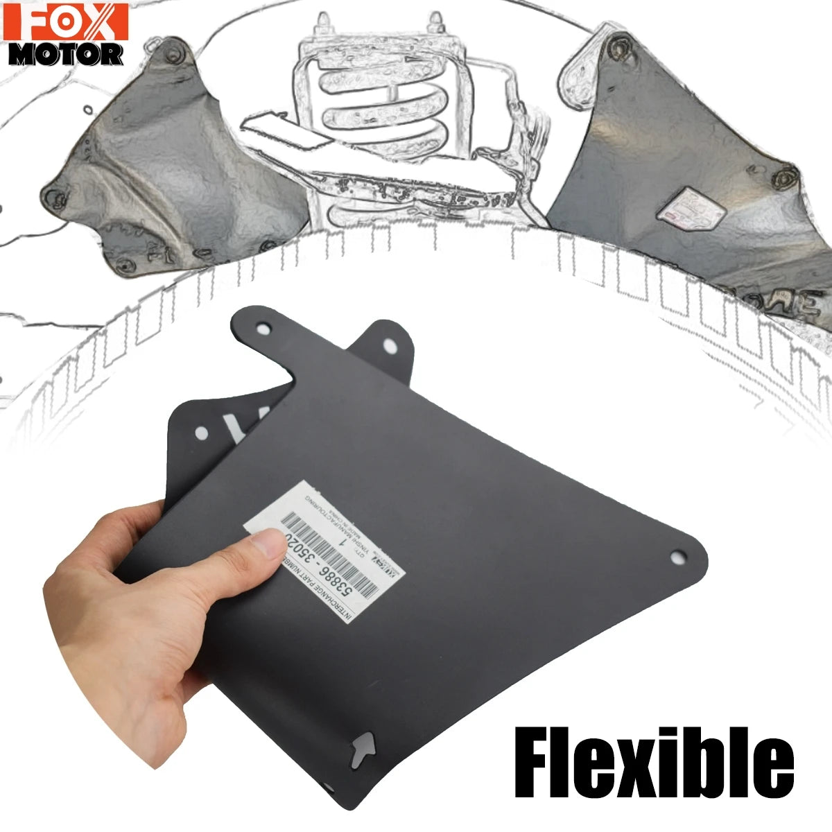 Fender liner splash guard set for Prado 120 and 150 Series