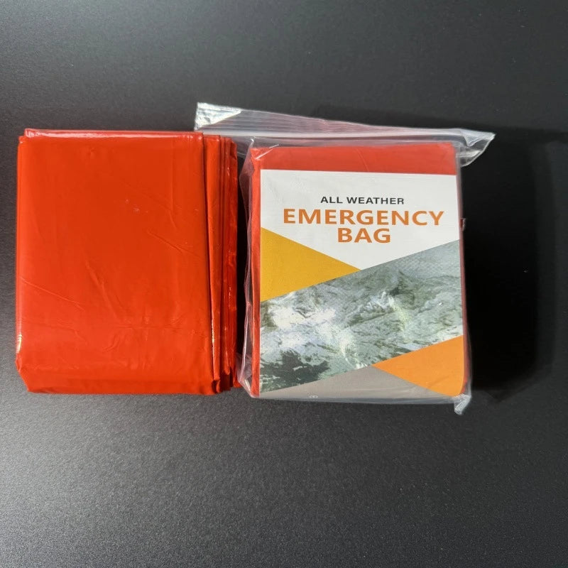 Emergency bivvy thermal survival sleeping bag - orange, bag only