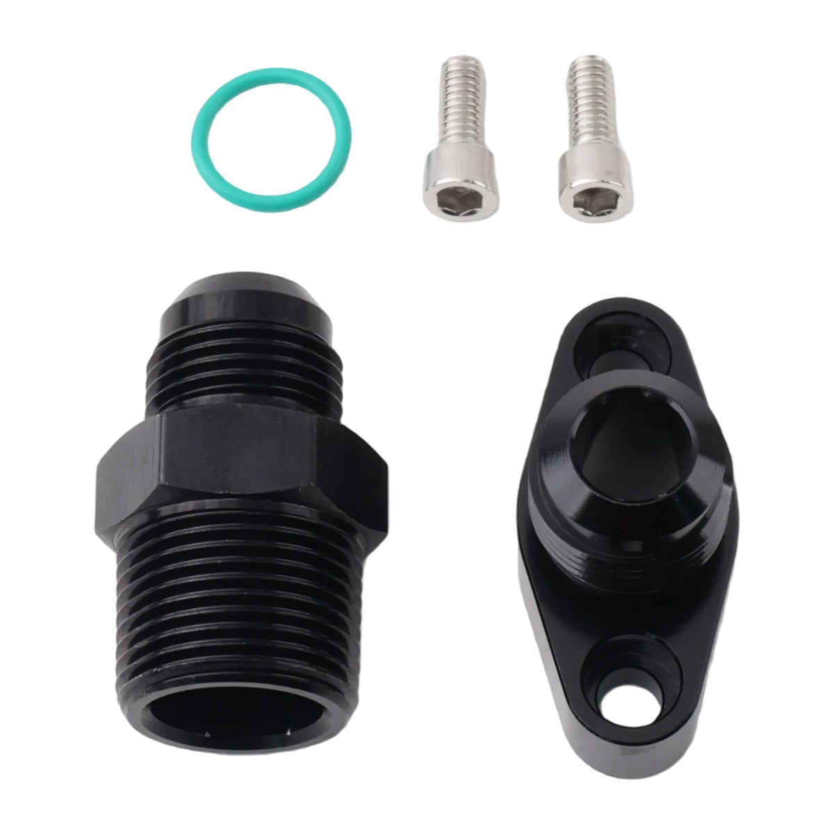 FULL FLOW VCT Cylinder Head Oil Drain Return Kit for Nissan RB25DET RB25DE R32 R33 R34 Block -10AN male fitting. Tuck's Performance