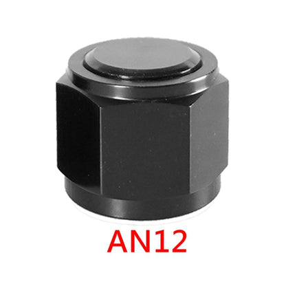 1PC AN4 AN6 AN8 AN10 AN12 Adapter Female Flare End Cap Plug Tube Fitting Hex Head Port Fitting Aluminum Black Tuck's Performance