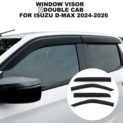 Rear door window visor on Isuzu D-MAX Double Cab