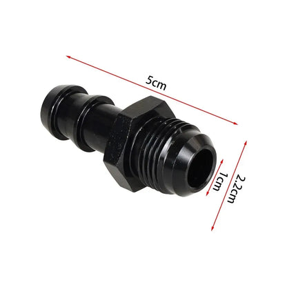 6AN Flare to 3/8" or to 5/16" Hose Barb Adapter Fittings, Aluminum Fuel Line Male 8AN to 1/2" Push On Barb Connector Black Tuck's Performance