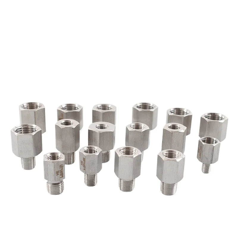 1/8" 1/4" 3/8" 1/2" BSP NPT Female To Male Hex Reducer Bushing 304 Stainless Adapter Fitting High Pressure for Pressure Gauge Tuck's Performance