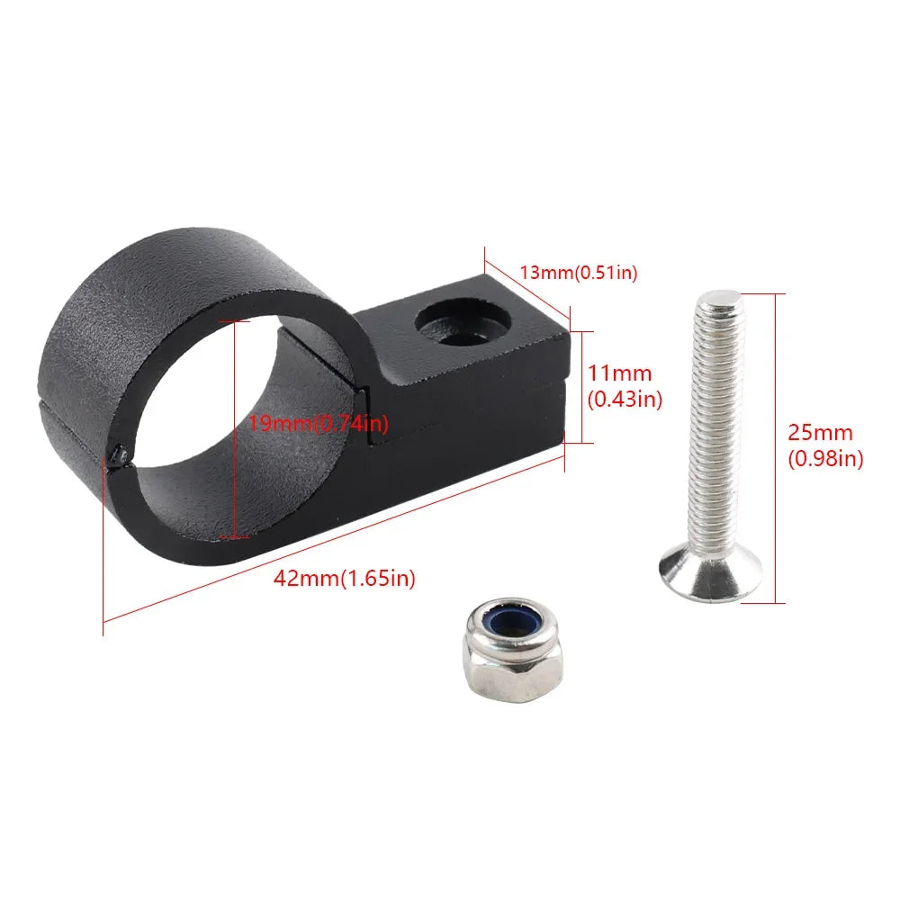 Billet P-Clip Hose Clamp 0.74" 19mm ID 6061 Aluminum Alloy For Stainless Braided Hose AN8 or PTFE Hose AN10 Tuck's Performance
