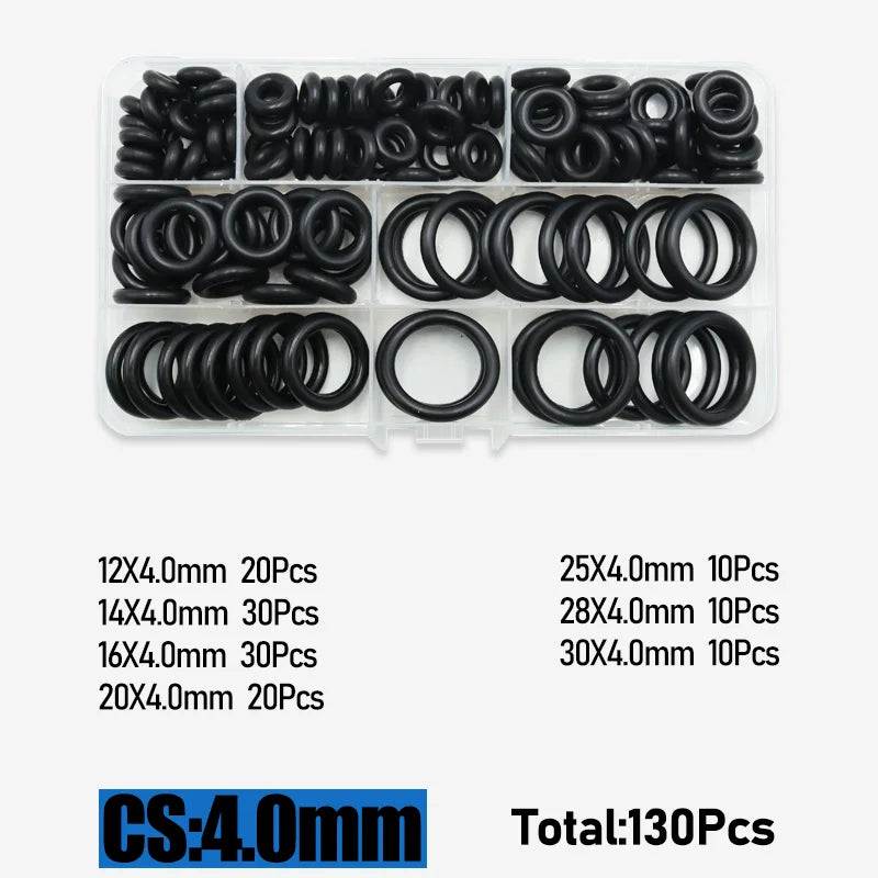 O Ring CS 1.0 1.5 to 4.0mm Sealing Washer Nitrile Rubber O-ring Faucet Plumbing Gaskets Oil Resistant High Temperature Oring Kit Tuck's Performance