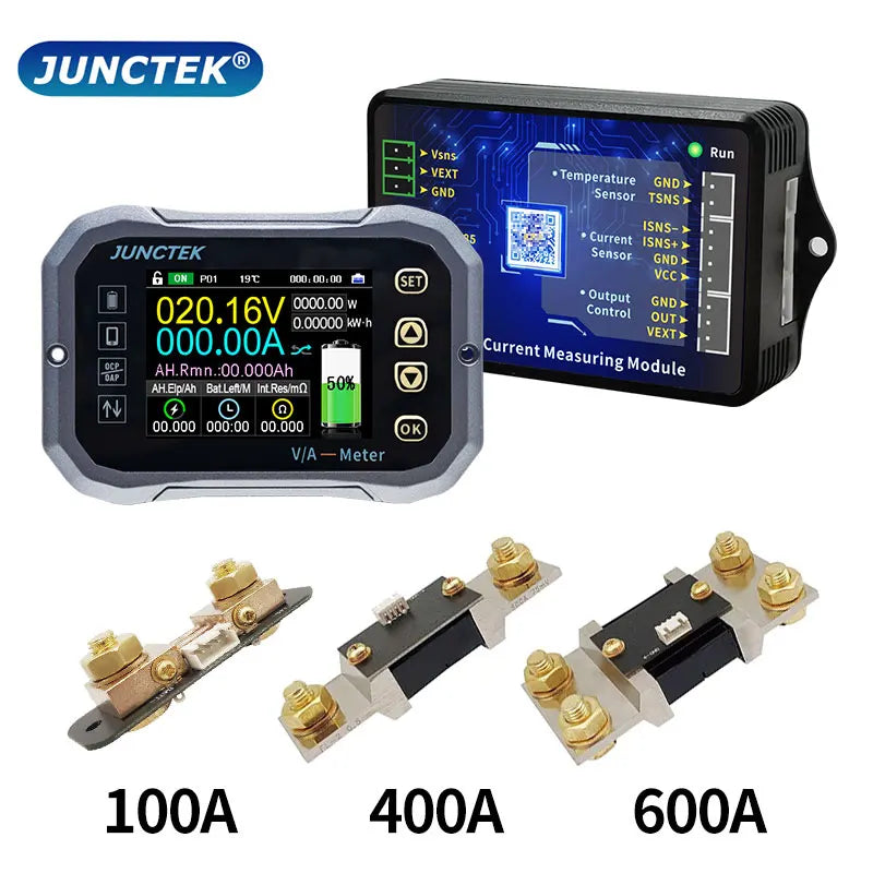 Battery Monitor Bluetooth KG140F DC 0-120V 100A 400A Battery Tester Voltage Current VA Battery Coulomb Meter Capacity Indicator Tuck's Performance