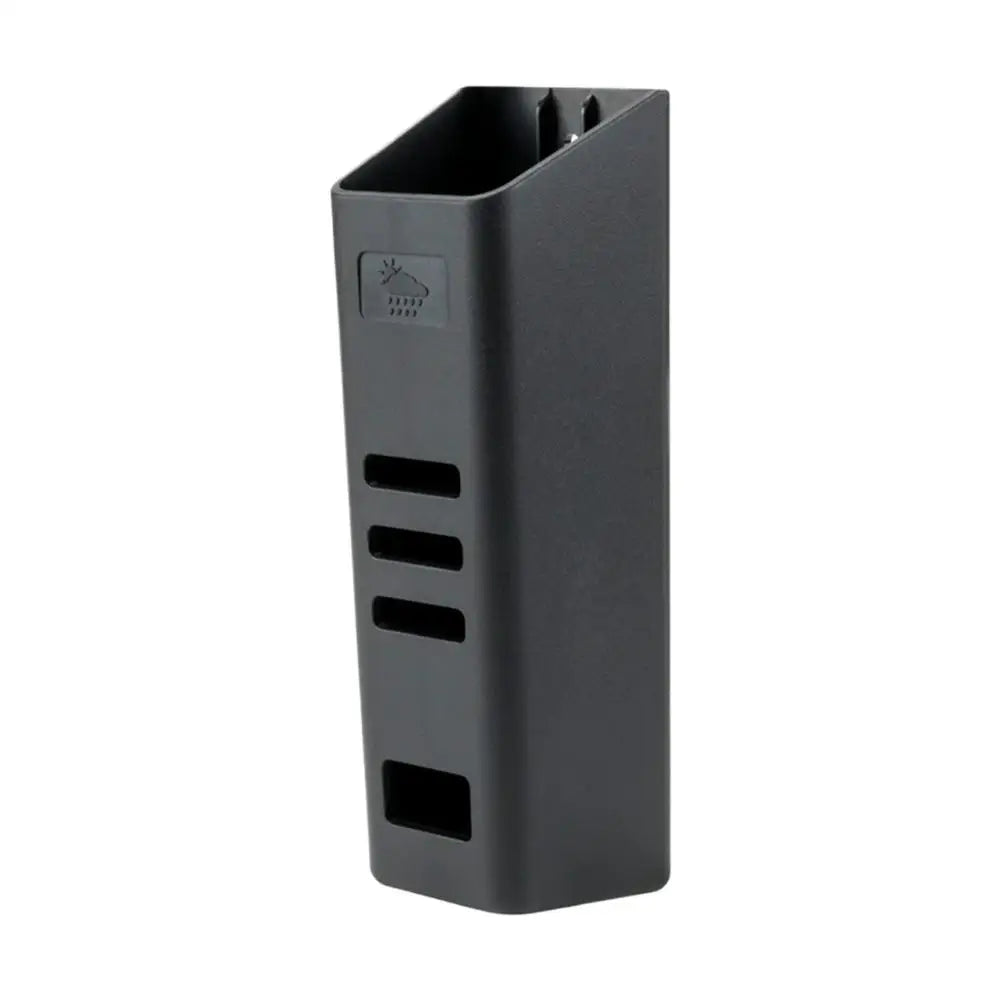 Black umbrella and bottle holder with drain slots