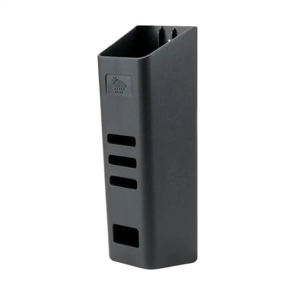 Black umbrella and bottle holder with drain slots