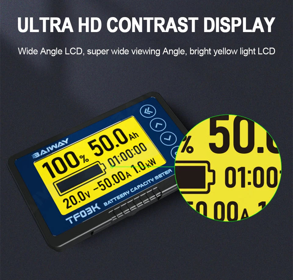 DC 8V-120V Coulomb Counter Battery Capacity Monitor image 11
