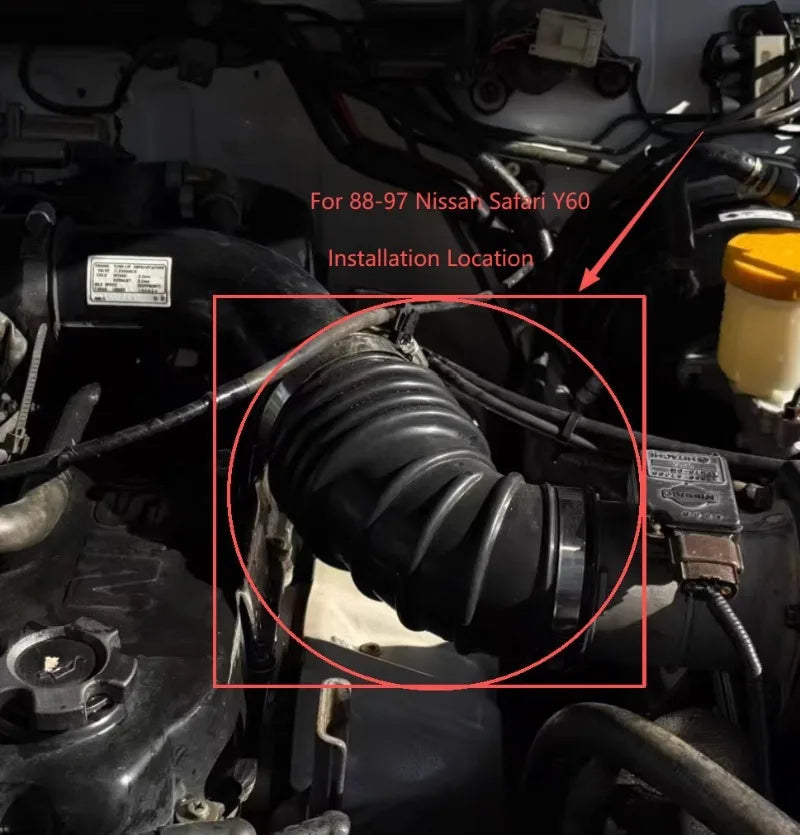 For Nissan Super Safari Y60 TB42E Patrol Y60 TB42E Air Filter Intake Hose: Air Filter to Throttle Body Bellows Connector Tuck's Performance