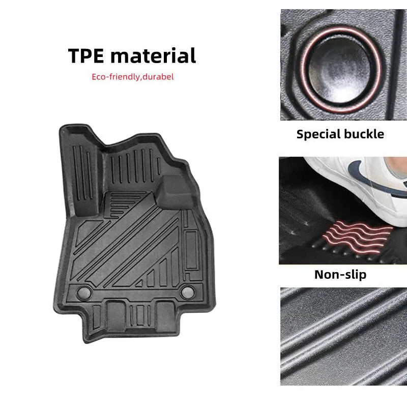 3D TPE LHD RHD Car Floor Mat For Toyota Hilux Vigo 2005-2014 Carpet Liner Tray Floor Mat Anti-slip waterproof Auto Accessories Tuck's Performance
