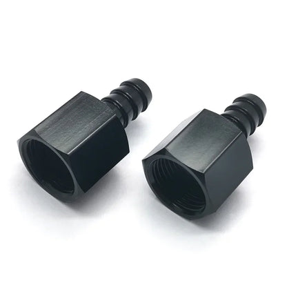 Black Straight Aluminum AN6 AN8 AN10 Female Flare to 3/8 1/2 Barb Push Hose Barb Fitting Adapter Oil Cooler Adapter Tuck's Performance