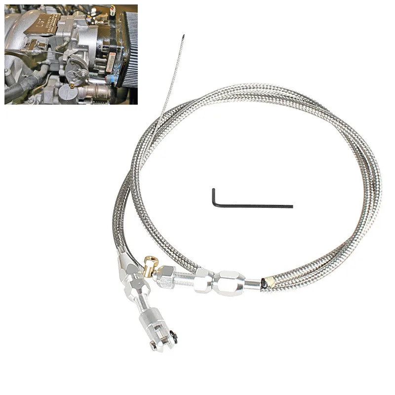 36" Braided Throttle Cable Kit Compatible with 97-07 Chevrolet/Chevy LS1 Engine 4.8L 5.3L 5.7L 6.0L Tuck's Performance