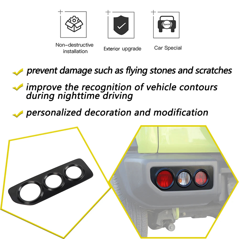 Rear Light Guard Trim Cover for Suzuki Jimny 2019-2026 JB64 JB74 Tail Light Protection Black Car Lamp Tuning Accessories ABS Tuck's Performance