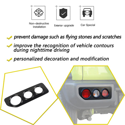 Rear Light Guard Trim Cover for Suzuki Jimny 2019-2026 JB64 JB74 Tail Light Protection Black Car Lamp Tuning Accessories ABS Tuck's Performance