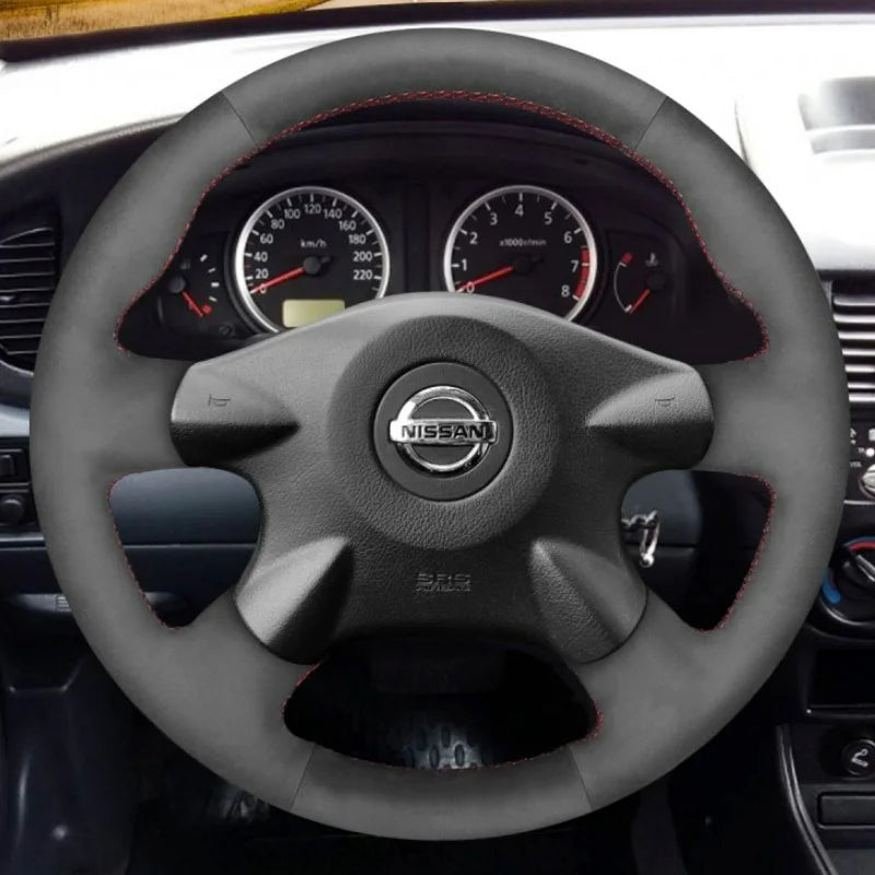 customized DIY Full coverage Steering Wheel Cover Accessorie for Nissan navara d22 1999 2000 2001 Almera N16 X-Trail Samsung SM3 Tuck's Performance