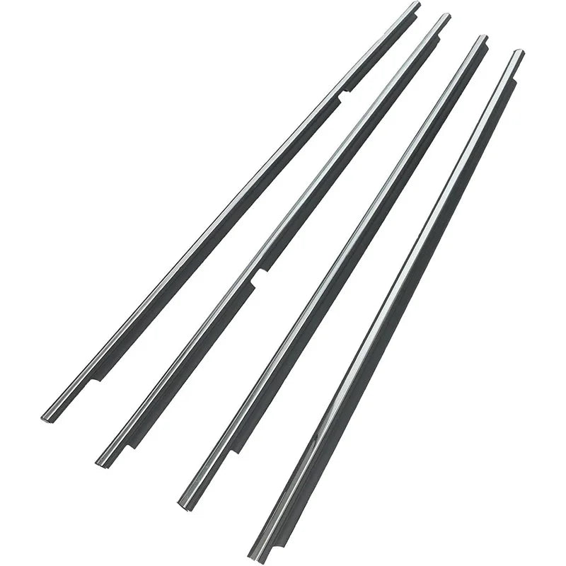 4Pcs Chrome/Black Window Rubber Trim For Toyota Land Cruiser LC100 Series For Lexus LX470 1998-2007 Weatherstrip 75740-60030 Tuck's Performance