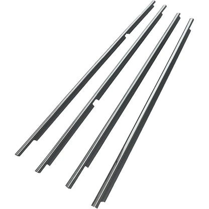 4Pcs Chrome/Black Window Rubber Trim For Toyota Land Cruiser LC100 Series For Lexus LX470 1998-2007 Weatherstrip 75740-60030 Tuck's Performance