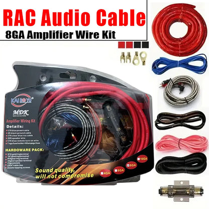 8GA Car Amplifier Wiring Kit with RCA Lead and 60A Fuse - product image 1