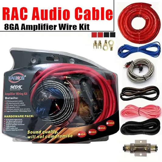 8GA Car Amplifier Wiring Kit with RCA Lead and 60A Fuse - product image 1