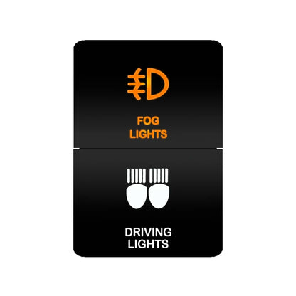 Car Push Switch Dual ON OFF Button Led Bar Roof Lights Fog Spot Driving Lights Button For Toyota 4Runner Hilux RAV4 Prado Camry Tuck's Performance