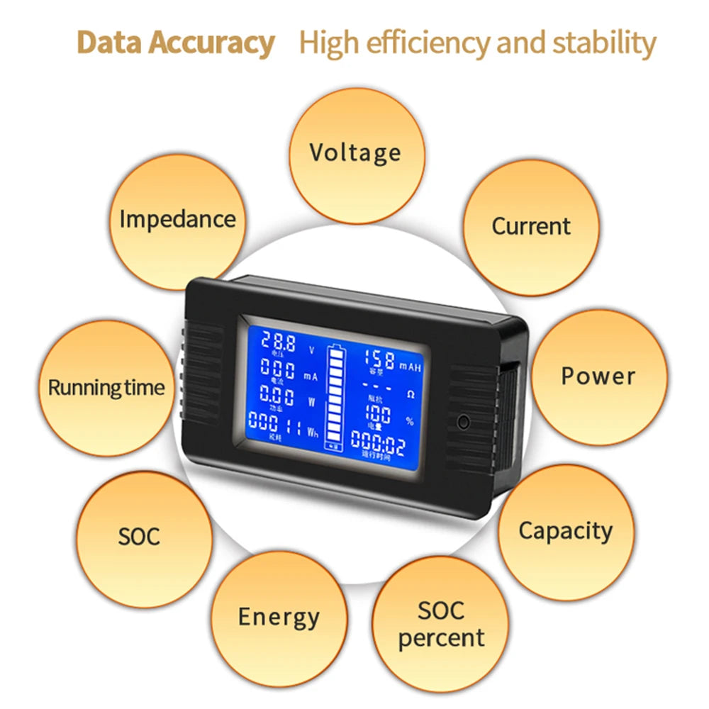 Digital Battery Capacity Tester with 100A-300A Shunt image 6