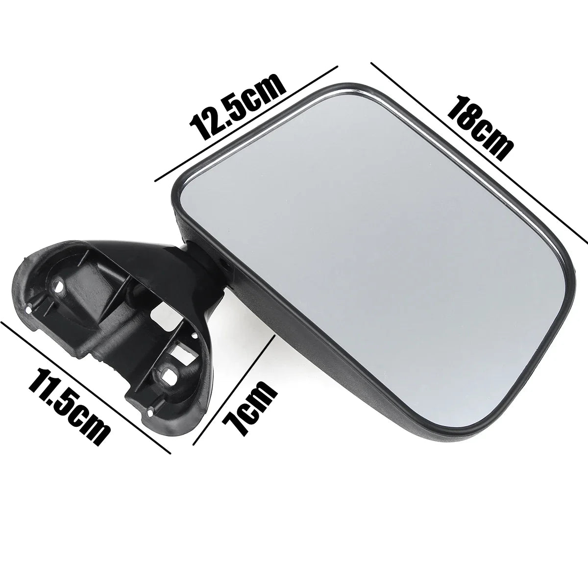 Door mirror dimensions, head approx 180 x 125 mm
