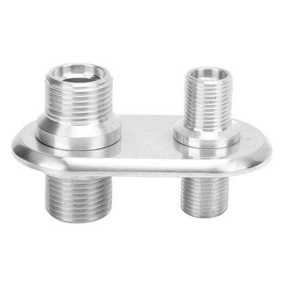 Car 2‑Port Air Conditioner Bulkhead Connector  Modification Replacement for  Firewall Bulkhead Tuck's Performance