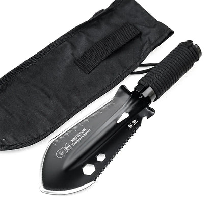 8-in-1 Mini Multifunctional Survival Shovel – 3CR13 Stainless Steel Portable Camping Spade Outdoor Entrenching Tool with Case Tuck's Performance