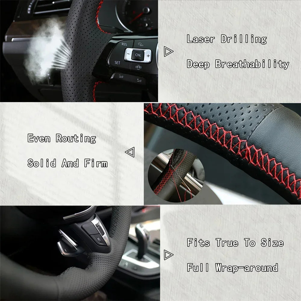 DIY Car Steering Wheel Cover Microfiber Leather For Toyota Land Cruiser Prado 120  4Runner Hilux Tuck's Performance
