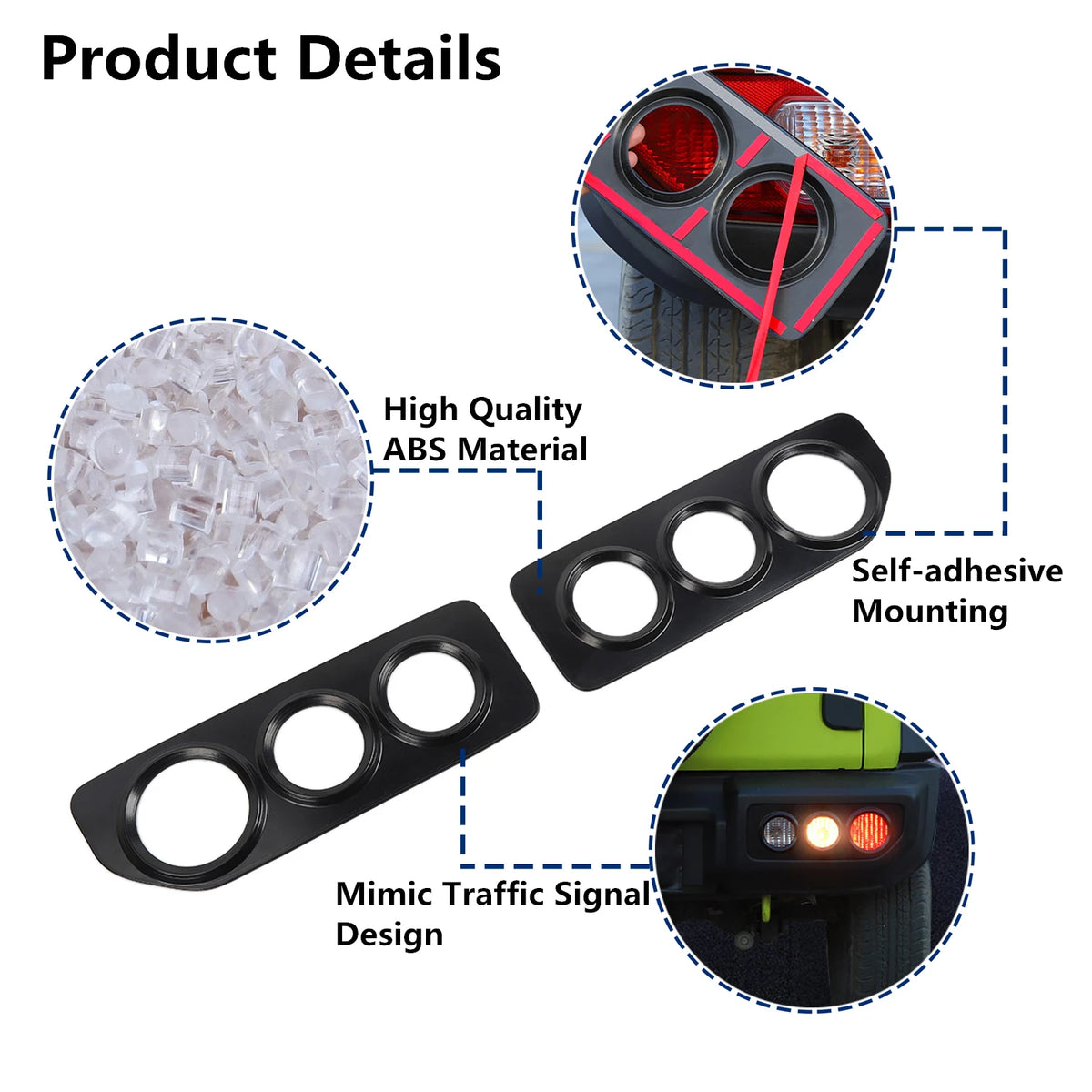 Rear Light Guard Trim Cover for Suzuki Jimny 2019-2026 JB64 JB74 Tail Light Protection Black Car Lamp Tuning Accessories ABS Tuck's Performance