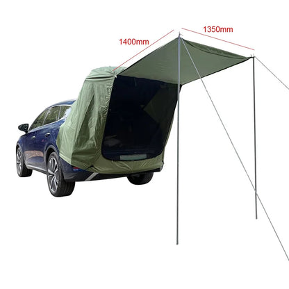 Outdoor Car Rear Tent Camping Picnic Car Rear Tent with Canopy Car Rear Extension Tent Sunshine-Proof Rain-Proof Car Rear Tent Tuck's Performance