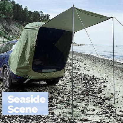 Outdoor Car Rear Tent Camping Picnic Car Rear Tent with Canopy Car Rear Extension Tent Sunshine-Proof Rain-Proof Car Rear Tent Tuck's Performance