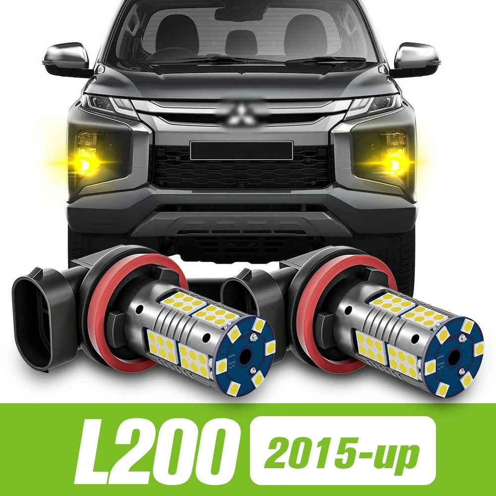 2pcs For Mitsubishi L200 LED Fog Light 2015 2016 2017 Accessories Tuck's Performance