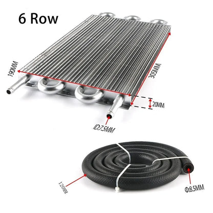 2 Row 4 Row 6 Row 8 Row 10Row 16Row Universal Remote Transmission Oil Cooler Auto-Manual Radiator Converter Aluminum Kit Tuck's Performance