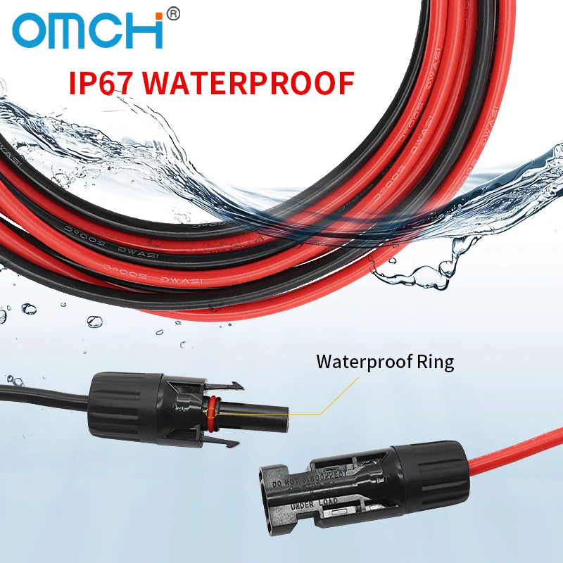 OMCH 50/100CM Solar Panel Extension Cable 6mm2 10AWG with 50A Anderson Connector for Car Battery and Solar Panel Connect Tuck's Performance