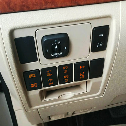 12V Dual Button Push Switch Orange Led Light For Toyota Prado Land Cruiser 200 RAV4 Hilux GUN HiAce 4 Runner Tundra Suzuki Jimny Tuck's Performance