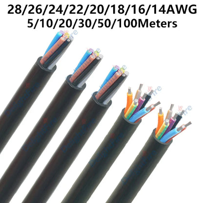 7 Core Flexible Sheathed Electrical Cable – 18AWG to 28AWG - product image 1