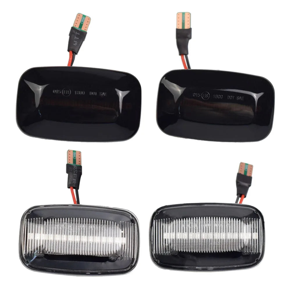 2Pcs For Toyota Landcruiser Land Cruiser 70 80 100 Series Flowing LED Side Marker Turn Signal Lights Indicator Blinker Lamps Tuck's Performance