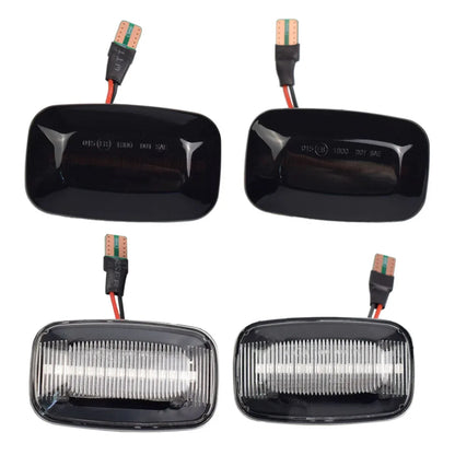 2Pcs For Toyota Landcruiser Land Cruiser 70 80 100 Series Flowing LED Side Marker Turn Signal Lights Indicator Blinker Lamps Tuck's Performance