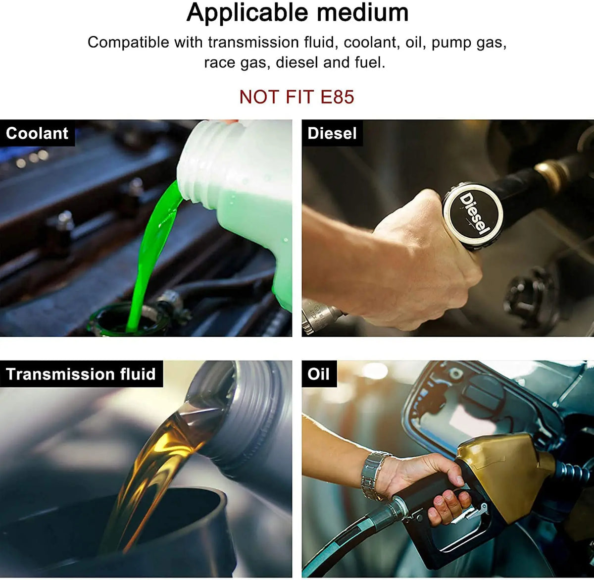 3M AN6/AN8/AN10 CPE Oil Fuel Fittings Hose End 0+45+90+180 Degree Oil Adaptor Kit AN6 Braided Oil Fuel Hose Line With Clamps Tuck's Performance