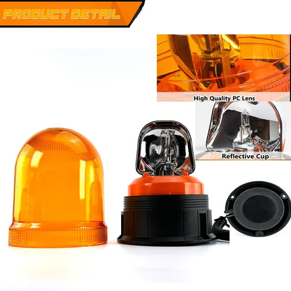 12V/24V Amber Magnetic Rotating Warning Beacon image 2