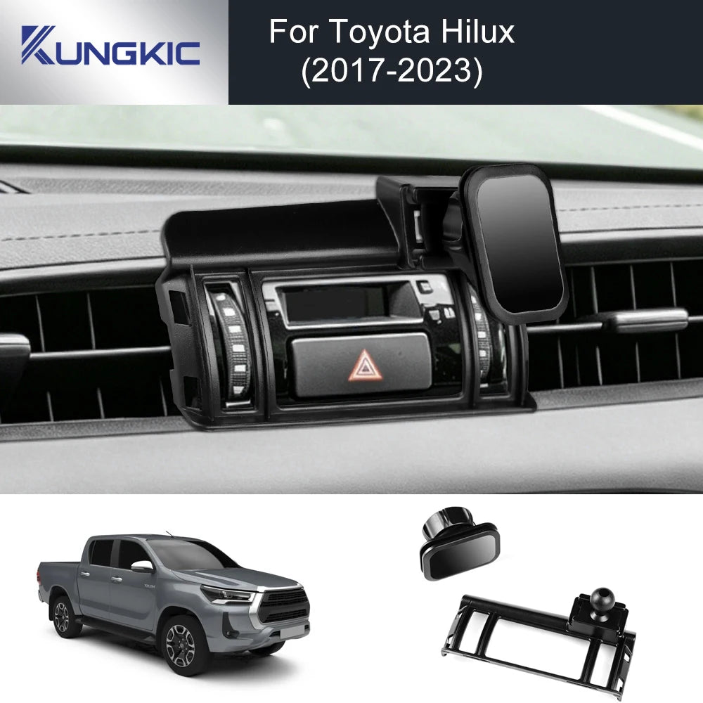 Magnetic Car Phone Holder Mount for Toyota Hilux 2017 2018 2019 2020 2021 2022 2023 Dashboard GPS Mobile Phone Stand Accessories Tuck's Performance